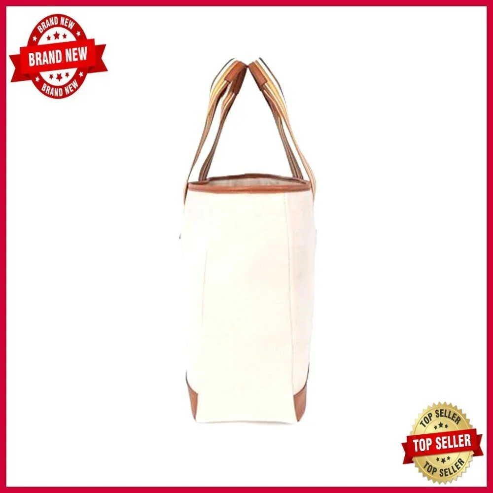 Lightweight Canvas Tote with Vegan Leather Accents, 4 Pockets, Hobo Style